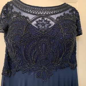 Navy blue evening gown